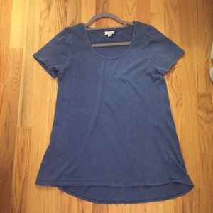 Blue Acid Wash LuLaRoe Tee